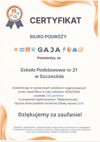 Certyfikat GAja