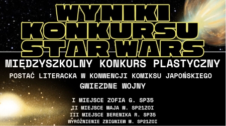 Międzyszkolny Konkurs Plastyczny „Postać literacka w konwencji komiksu japońskiego. Gwiezdne Wojny”