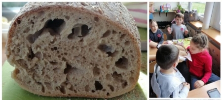 Klasa 1B piecze chleb
